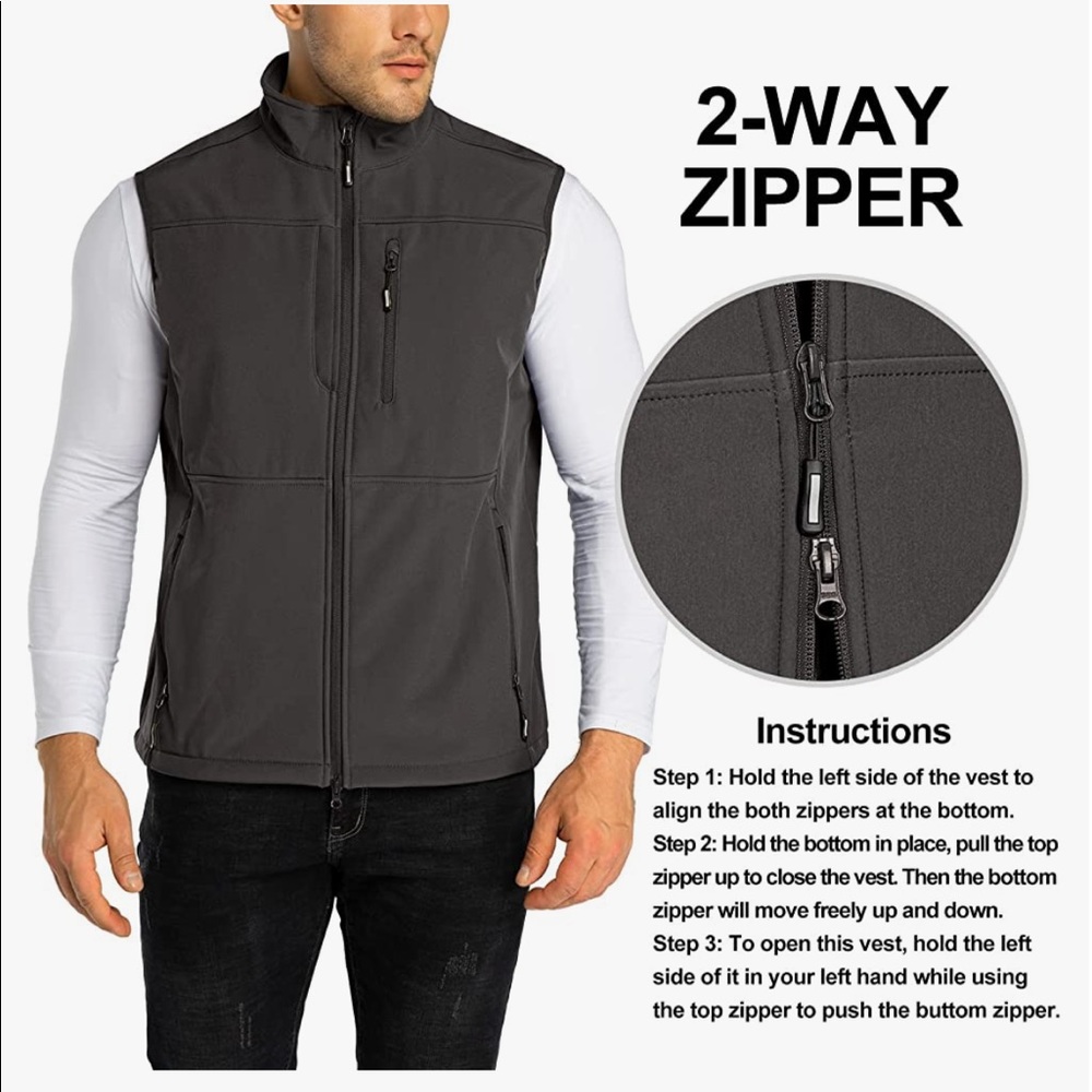33,000 ft mens vest grey/brown